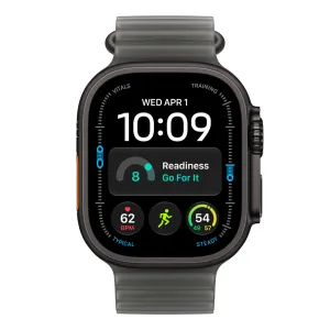 Apple Watch Ultra 4 Cellular 49mm Black Titanium Case with Translucent Black Ocean Band