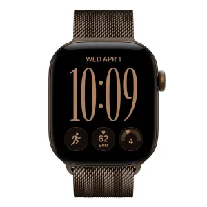 Apple Watch S12 Cellular 46mm Dark Bronze Aluminium Case with Dark Bronze Milanese Loop - M/L