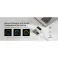 140W GaN zidni brzi punjač, 4-porta (3x USB-C i 1x USB-A) sa USB-C M/M pletenim kablom, srebrni 