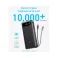 20000mAh, 87W, sa ugrađenim USB-C kablom na izvlačenje, Power Bank crni 
