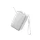 Nano 10000mAh, 45W, sa ugrađenim USB-C kablom na izvlačenje, Power Bank beli 