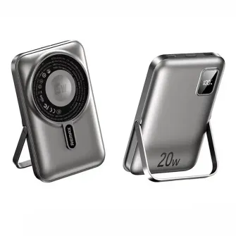 Power bank - RPP-695-3 in 1 15W wireless charging power bank with foldable holder
