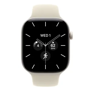 Apple Watch S12 Cellular 46mm Pearl White Ceramic Case with Sand Sport Band - M/L