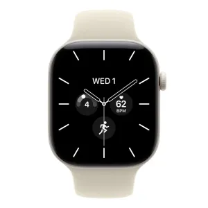 Apple Watch S12 Cellular 42mm Pearl White Ceramic Case with Sand Sport Band - M/L