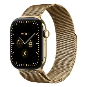 Apple Watch S12 Cellular 42mm Radiant Gold Titanium Case with Radiant Gold Milanese Loop