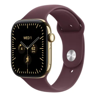 Pametni satovi - Apple Watch S12 Cellular 46mm Radiant Gold Titanium Case with Burgundy Sport Band - S/M