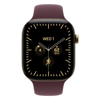 Pametni satovi - Apple Watch S12 Cellular 46mm Radiant Gold Titanium Case with Burgundy Sport Band - S/M