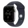 Apple Watch S12 Cellular 42mm Natural Titanium Case with Navy Blue Sport Band - M/L