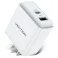 Punjac sa dva ulaza USB type A i Type-C 18/20W - Beli (US prikljucak)