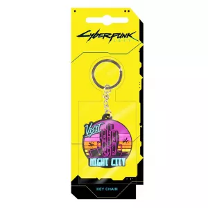 Cyberpunk 2077 Visit Night City PVC Keychain Multicolor