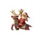 Santa Riding Reindeer Hanging Ornament Figure