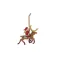 Santa Riding Reindeer Hanging Ornament Figure