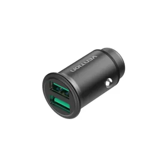 Ostali kablovi i adapteri - 25W Dual USB Car Charger (QC3.0+QC3.0) Gray Mini Style Aluminium Alloy Type