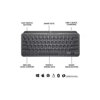 Kancelarijske tastature - MX Keys Mini Wireless Illuminated Keyboard - Graphite