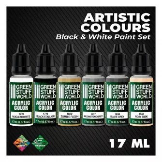 Warhammer boje - Paint Set - BLACK n WHITE PAINT SET (Box x6)