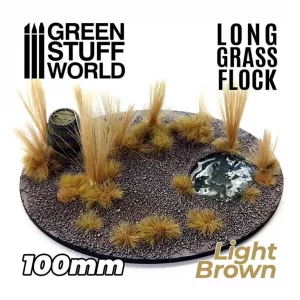 Long Grass Flock 100mm - Color LIGHT BROWN