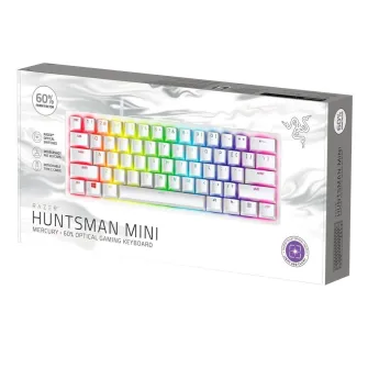 Gejmerske tastature - Huntsman Mini Mercury Edition 60% Opto-Gaming Keyboard (Clicky Purple Switch)