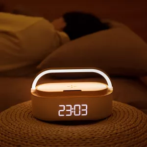 Aurora Plus Radio, Lamp with Clock and Wi-Fi Charger