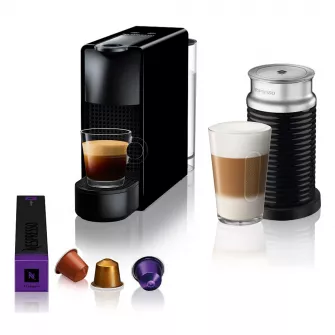 Aparati za kafu - Nespresso Essenza Mini Black aparta za kafu & Aeroccino - A3NC30EUBK-TX