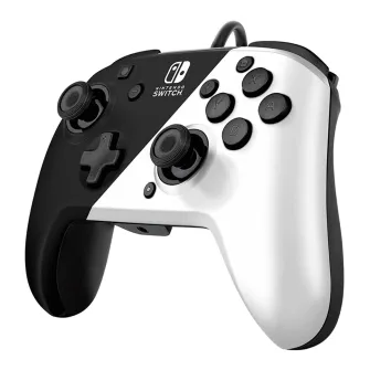 Gejmpedi - Nintendo Switch Faceoff Deluxe Controller + Audio - Black & White