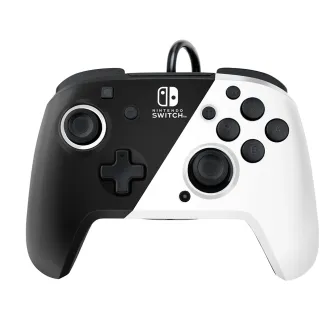 Gejmpedi - Nintendo Switch Faceoff Deluxe Controller + Audio - Black & White