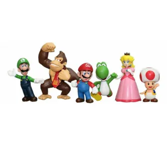 Akcione figure - Super Mario Bros - Mario Yoshi Luigi (mini set of 6pcs)