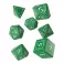 Elvish Green & white Dice Set (7)
