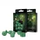 Elvish Green & white Dice Set (7)