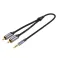 3,5mm na 2 cinca kabl 3m - Sivi