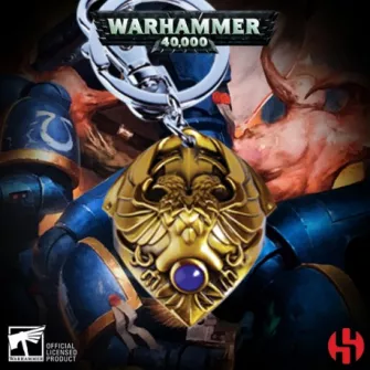 Privesci - Warhammer 40K Metal Keychain Custodian Shoulder Plate