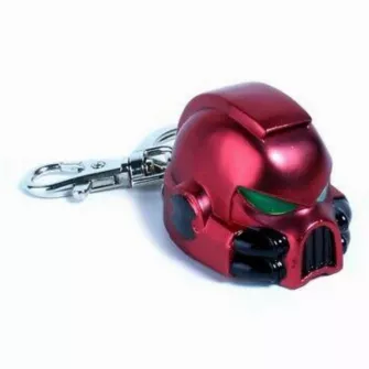 Privesci - Warhammer 40K Metal Keychain Space Marine MKVII Helmet Blood Angels
