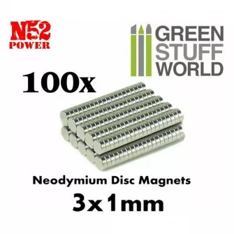 Warhammer pribor i oprema - Neodymium Magnets 3x1mm - SET x100 (N52)