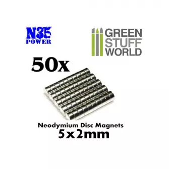 Warhammer pribor i oprema - Neodymium Magnets 5x2mm - SET x50 (N52)