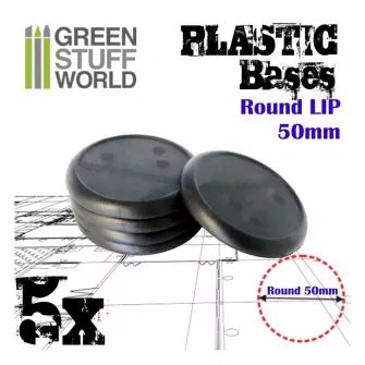Warhammer pribor i oprema - Plastic Round Base 50mm - PACKx5