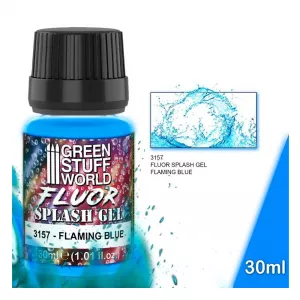 GEL Salpicaduras AZUL FLUOR / Splash Gel - 30ml - FLAMING Fluor BLUE