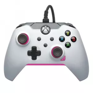 Gejmpedi - XBOX/PC Wired Controller White Fuse Pink