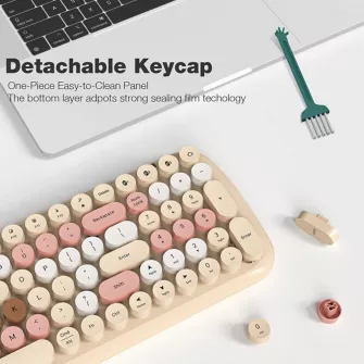 Kancelarijske tastature - MOFII Retro SK-646BTMT US Bežična tastatura - Bež
