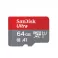 MicroSDHC 64GB SanDisk Ultra + Adapter SDSQUAB-064G-GN6MA