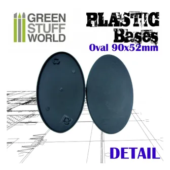 Warhammer pribor i oprema - Plastic Oval Base 90x52mm- PACKx6