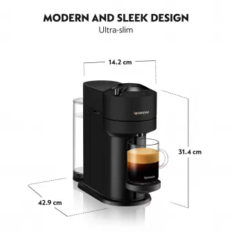 Aparati za kafu - Nespresso Vertuo Next Mat Crni aparat za kafu - GCV1-EUMBN2-S