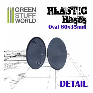 Plastic Oval Base 60x35mm - PACKx6