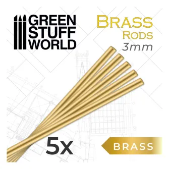 Warhammer pribor i oprema - Round Brass Rods 3mm PACKx5