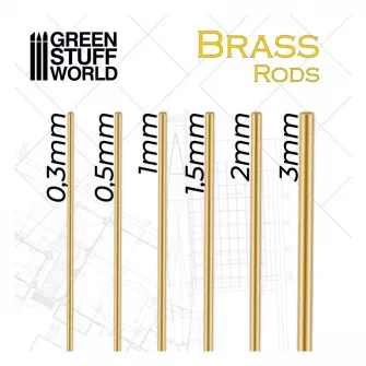 Warhammer pribor i oprema - Round Brass Rods 1,5mm PACKx5