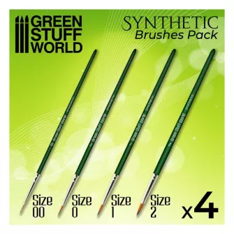 Warhammer pribor i oprema - Synthetic Brushes - GREEN SERIE PACK x4