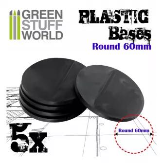 Warhammer pribor i oprema - Plastic Round Base 60mm - PACKx5
