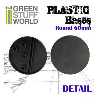 Warhammer pribor i oprema - Plastic Round Base 60mm - PACKx5