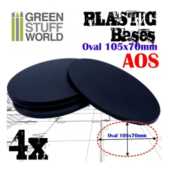 Warhammer pribor i oprema - Plastic Oval Base 105x70mm - PACKx4