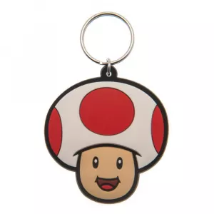 Super Mario Toad Rubber Keychain