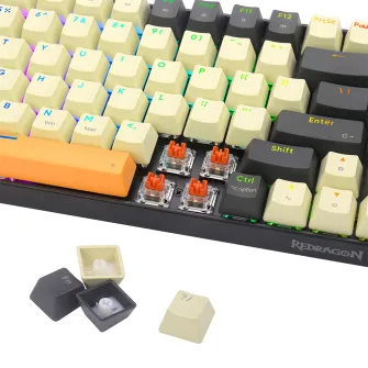 Gejmerske tastature - Phantom Pro M K629CGO Mechanical Gaming Keyboard Wired & 2.4G & BT - Red Switch
