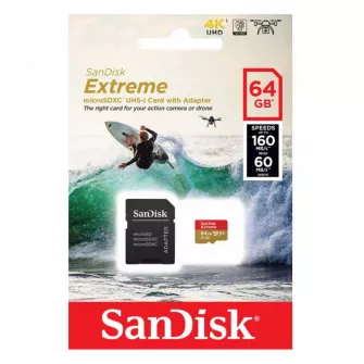 Memorijske kartice - MicroSDHC 64GB 160MB/s Extreme Class 10 + Adapter